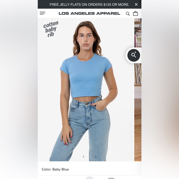 NWOT Los Angeles Apparel baby t - Picture 5 of 5